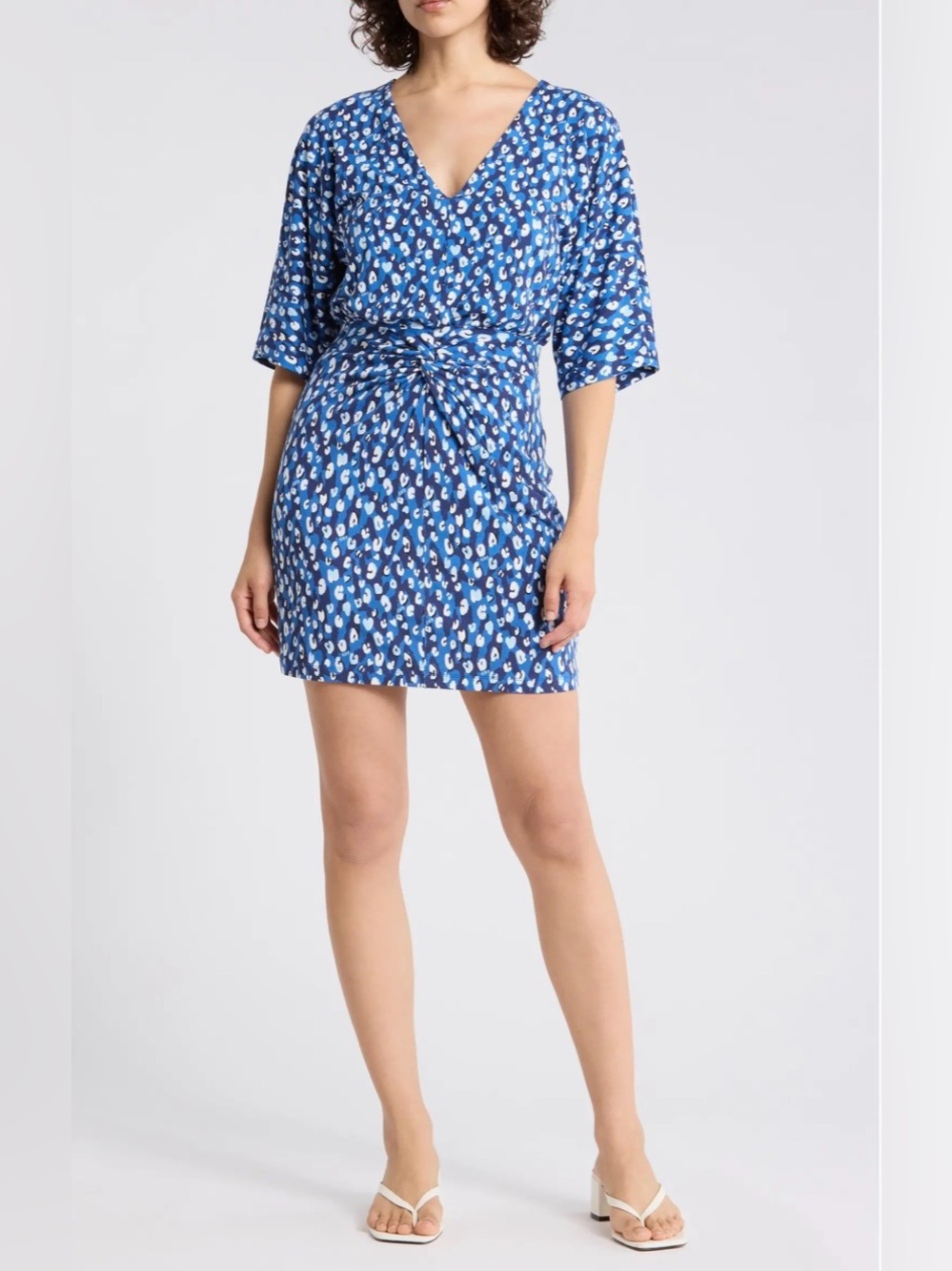 NWT Lilly Pulitzer Adalyn Dolman Sleeve Twist Front Minidress starlight navy 10